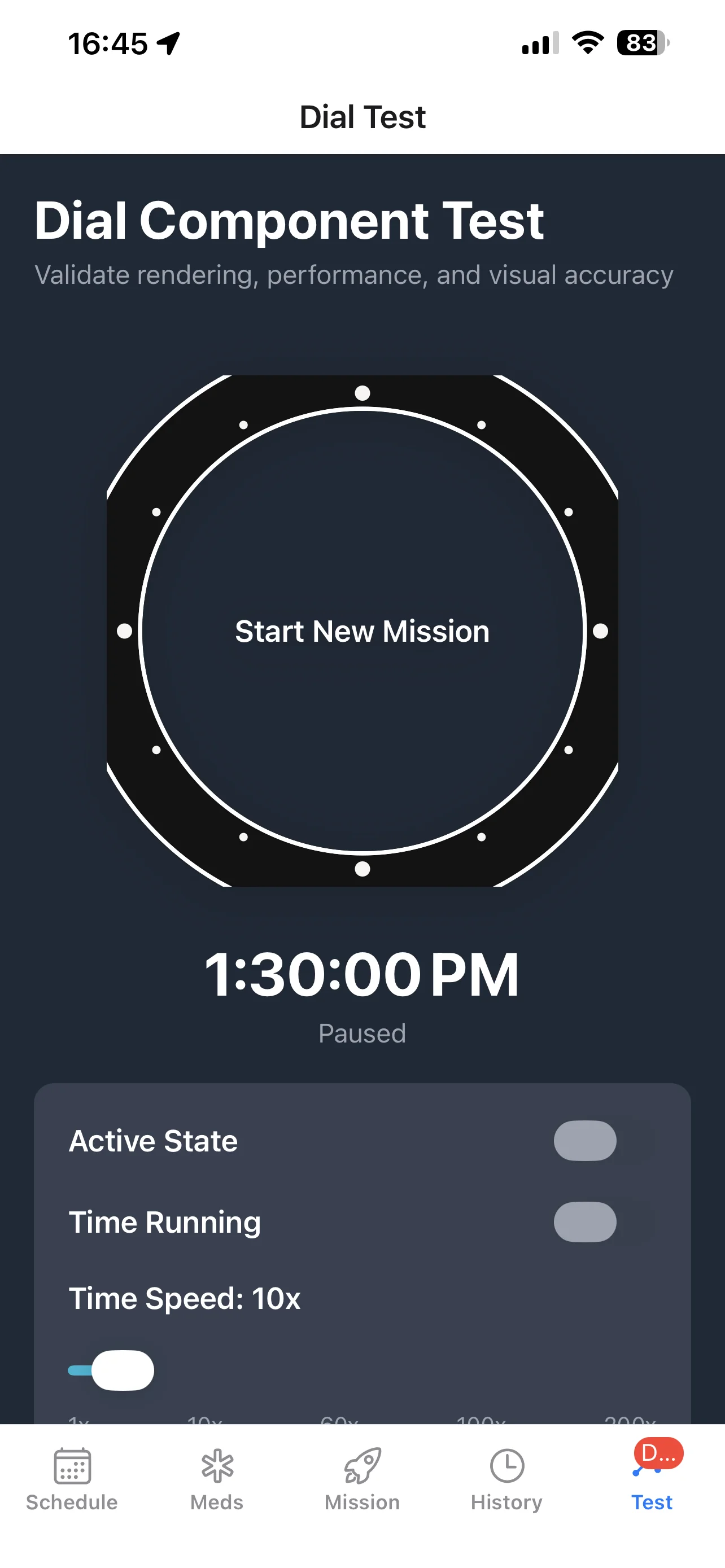 Early prototype running on device